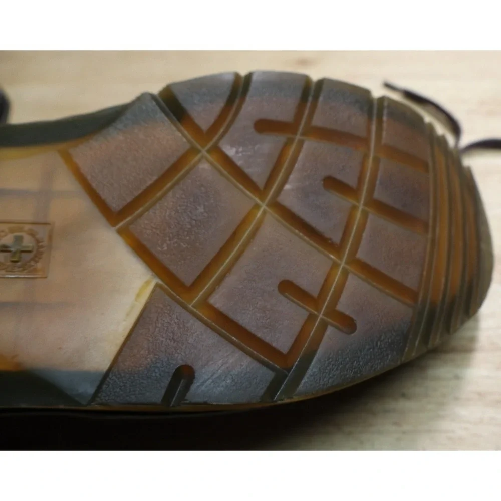 Dr Martens Industrial Sussex Brown Leather Docs‎ Boots Shoe Lace Mens Size 9